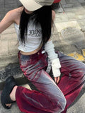 Poshoot Trendy Street Straight Wide Leg Pants Fashion High Street Baggy Jeans Harajuku Style Hip Hop Y2k Trousers Y2k Pants Streetwear