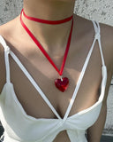 Poshoot-Heart Mould Wrap Silk Necklace