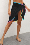 Poshoot-Tassel Patched Irregular One Piece Beach Skirt