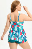 Poshoot-(L-5XL) Plus Size Tankini Swimsuit