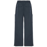 Poshoot nye outfits party outfits Solid Loose Causal Women’s Straight Trousers Fashion Trendy Chic Simple Street Style Long Pants