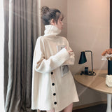 Poshoot fall outfits 2024 Internet Celebrity Korean Style Lazy Sweater Women's Autumn and Winter New Solid Color Loose Pullover Turtleneck Thick Sweater Fashion