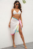 Poshoot-Tassel Patched Irregular One Piece Beach Skirt