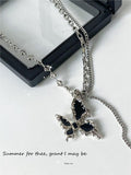 Poshoot Y2k Star Cross Butterfly Heart Vintage Pendant Set