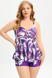 Poshoot-(L-5XL) Plus Size Tankini Swimsuit