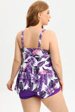 Poshoot-(L-5XL) Plus Size Tankini Swimsuit