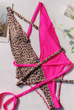 Poshoot-Leopard Criss Cross One Piece Swimwear