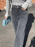 Poshoot High Waist Washed Boyfriend Jeans