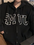 Poshoot Retro Sport Oversized Hoodie with Slogan