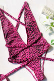 Poshoot-Leopard Criss Cross One Piece Swimwear