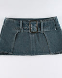 Poshoot-Stellaura Micro Mini Denim Skirt