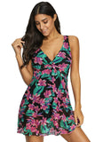 Poshoot-(S-3XL) Floral High Waist Tankini 2 Piece Set