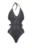 Poshoot-Mesh Halter One Piece Monokini