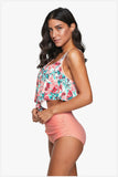 Poshoot-Ruffled High Waist Tankinis