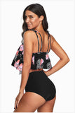 Poshoot-Ruffled High Waist Tankinis