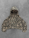 Poshoot Y2k Snake Print Oversized Hoodie