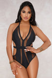 Poshoot-Mesh Halter One Piece Monokini