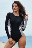 Poshoot-Long Sleeve One Piece Rashguard Diving Suit