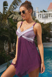 Poshoot-Polka Dot Print Tankini Set