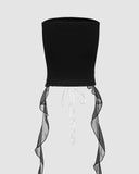 Poshoot-Shoelace Tube Corset Top