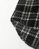 Poshoot-Checkerboard Patterned Wool Coat