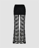 Poshoot-Perspective Lace Flare Pants