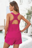 Poshoot-(XL-5XL) V Neck Racerback Tankini Set