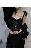 Poshoot Y2k Sexy Women Camis Hot Girl Clothes Lace Sling Bandage Slim Tops Graphic Crop Top Corset coquettish Grunge High waist Tanks