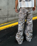 Poshoot American Vintage Multi-Pocket Camouflage Pants Stylish High Street Straight Leg Casual Pants Harajuku Hip Hop Y2k Baggy Pants