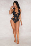 Poshoot-Mesh Halter One Piece Monokini