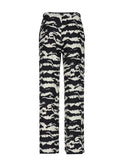 Poshoot nye outfits party outfits Sweetown Zebra Stripe Knitted Straight Pants Women Drawstring Elastic Waist Casual Loose Baggy Trousers Boho Vacation Outfits