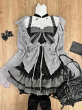 Poshoot Sweet Lolita Lace Up Ruffles Cardigan+ Sexy Slim Fit Strapless Vest Tops+ High Waist Ruched Skirts Early Autumn Three Piece Sets