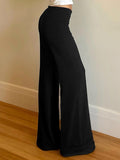 Poshoot Black Vintage High Rise Straight Leg Flare Pants