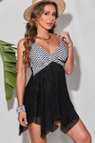 Poshoot-Polka Dot Print Tankini Set