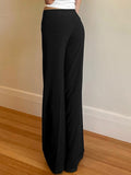 Poshoot Black Vintage High Rise Straight Leg Flare Pants