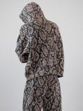 Poshoot Y2k Snake Print Oversized Hoodie