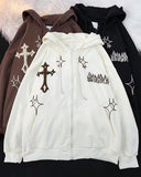 Poshoot-American Trendy Cross Hoodie