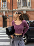 Poshoot Aviona Knit Crop Sweater