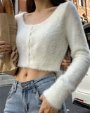 Poshoot Aviona Knit Crop Sweater