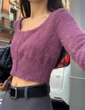 Poshoot Aviona Knit Crop Sweater