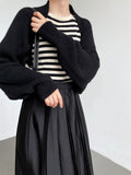 Poshoot Solid Open-Front Shrug Sweater