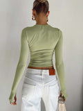 Poshoot Utility Long Sleeve Crop Top