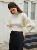 Poshoot Tie Back Mock Neck Sweater