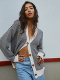 Poshoot Oversized Herringbone Cardigan