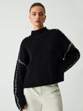 Poshoot Shift The Focus Oversized Mock Neck Sweater