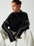 Poshoot Shift The Focus Oversized Mock Neck Sweater