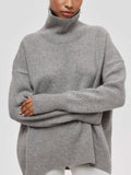 Poshoot Cloudless Sky Turtleneck Oversized Sweater