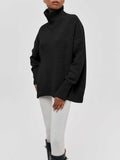 Poshoot Cloudless Sky Turtleneck Oversized Sweater