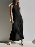 Poshoot Camille Knit Pleat Maxi Dress