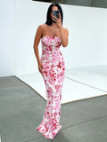 Poshoot Multi Floral Split Long Dress